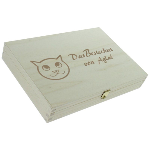 Personalisiertes Kinderbesteck-Set - Katzen