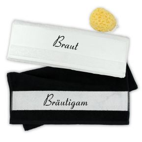 Handtuch 2er Set Braut und Bräutigam Handtuch 2er Set Braut und Bräutigam