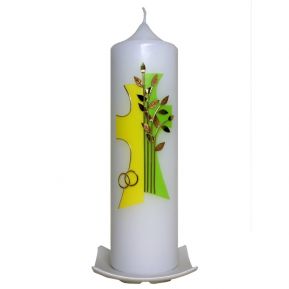 Hochzeitskerze Kreuz mit Baum Hochzeitskerze Kreuz mit Baum