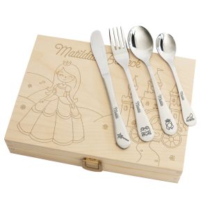 Personalisiertes Kinderbesteck-Set - Prinzessin