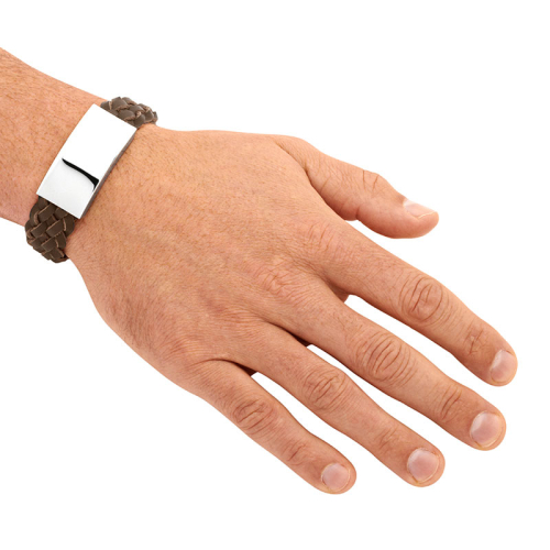 Lederarmband mit Gravurplatte II