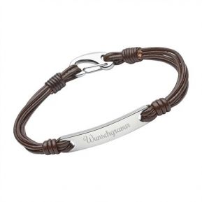 Lederschnurarmband mit Gravur Lederschnurarmband mit Gravur