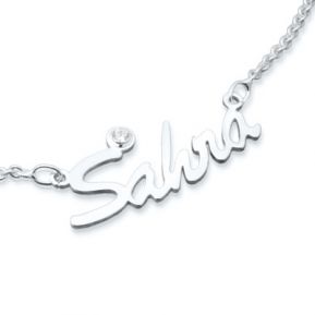Namenskette mit Zirkonia Namenskette mit Zirkonia