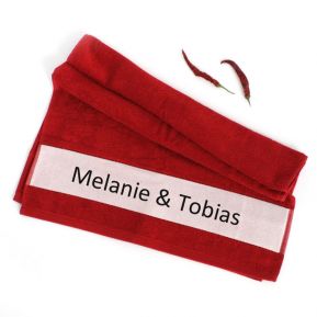 Partner Handtuch mit Namen Partner Handtuch mit Namen