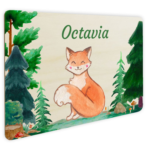 Personalisiertes Türschild Wald