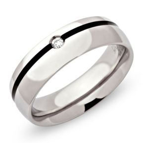 Ring Zirkonia mit Gravur - 9114