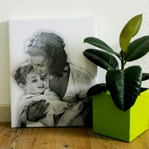 Porträt Stil Kohlezeichnung Mama