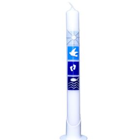 Taufkerzen mit Namen - Blau Taufkerzen mit Namen - Blau