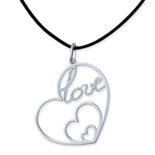Anhänger Herz Love silber