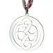 Anhänger keltischer Knoten mit Gravur Blumenmuster