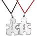 Anhänger Puzzle doppelt mit Name silber