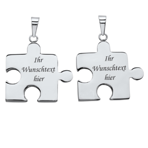 Anhänger Puzzle mit Gravur - 8826