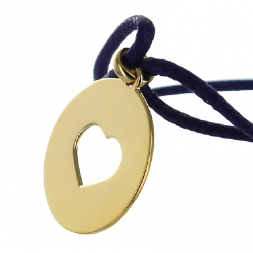 Armband Herz mitte vergoldet