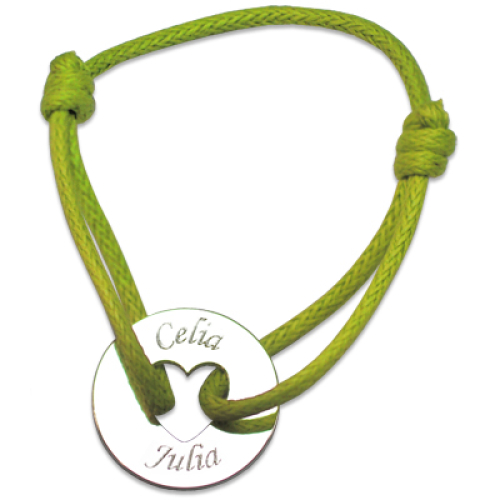 Armband Jeton mit Ajour-Herz aus Silber