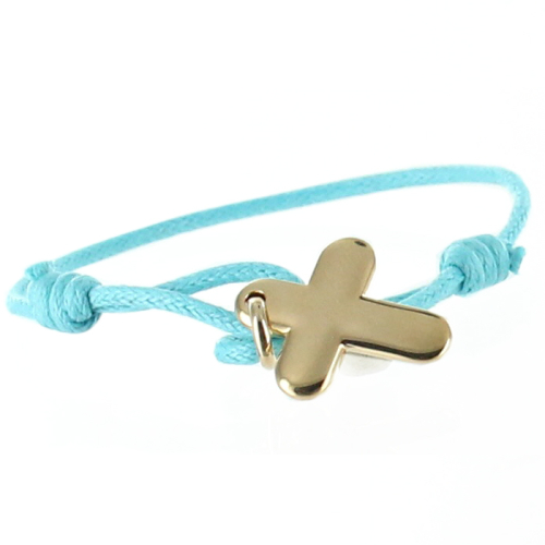 Armband Kreuz mit Gravur vergoldet