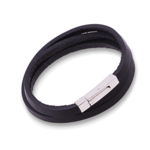 Armband Leder 3-fach