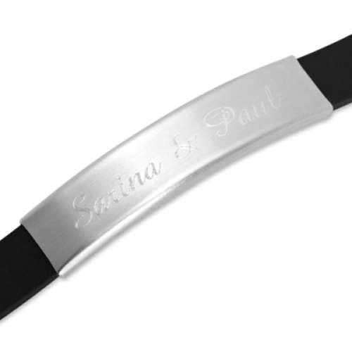  Kautschuk-Armband mit Gravur - 8082