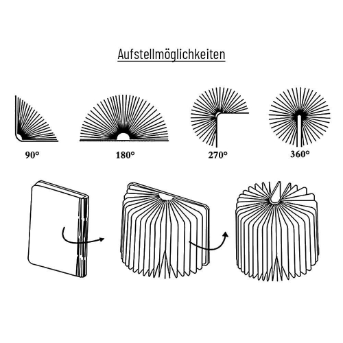 Personalisierte Tischlampe in Buchform Vorname