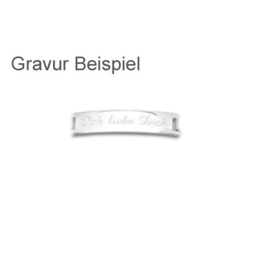 Armband Silber mit Gravur - 8257