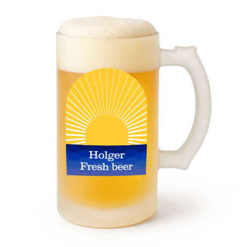 Bedruckter Bierkrug Sunset