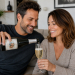 Personalisierte Champagner-Flasche Aquarell