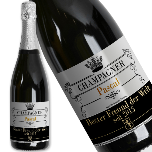 Champagner Royale mit personalisiertem Etikett