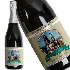 Personalisierte Champagner-Flasche mit Foto