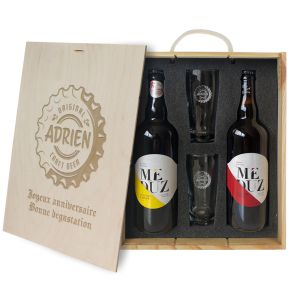 Bierkiste 4-teilig Kapsel personalisiert 