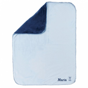 Decke Extra-Weich zweifarbig mit Stickerei Decke Extra-Weich zweifarbig mit Stickerei