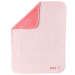 Decke Extra-Weich zweifarbig mit Stickerei rosa