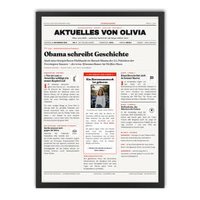 Die Nachrichten Ihres Geburtstags als Poster