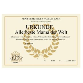 Urkunde zum Selbst-Gestalten