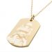 Dogtag mit Fotogravur - rechteckig - goldfarben