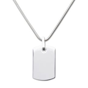 Halskette Dog-Tag silber Halskette Dog-Tag silber