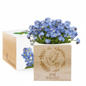 EcoCube mit Gravur zur Taufe