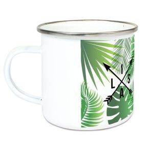 Personalisierte Emaille-Tasse Koordinaten