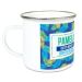 Emaille-Tasse mit Palmendesign