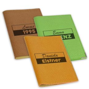 Etui Leder für Reisepass 2 Linien