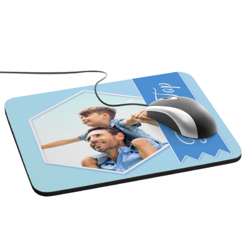 Foto-Mousepad mit Band blau