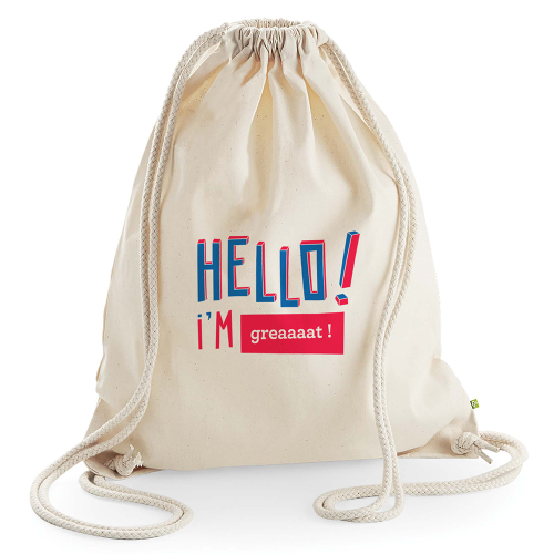 Freizeits-Tasche personalisiert HELLO