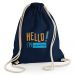 Freizeits-Tasche personalisiert HELLO marineblau