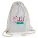 Freizeits-Tasche personalisiert HELLO weiss