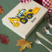 Geschenkset Bagger mit personalisiertem Besteck Geschenkset Bagger mit personalisiertem Besteck