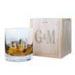 Whiskyglas 2 Initialen mit Gravur