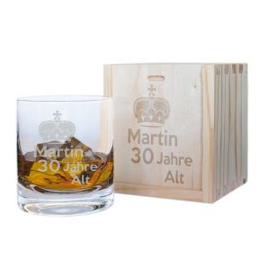 Whiskyglas mit Gravur zum Geburtstag