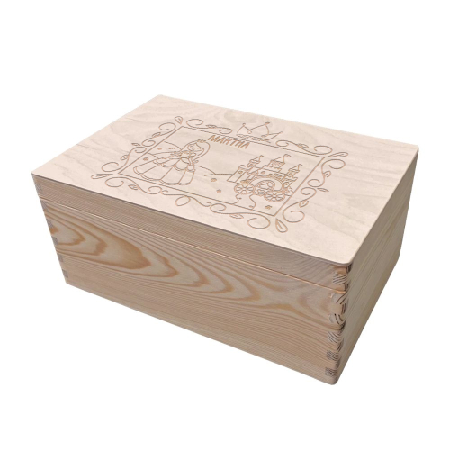Gravierte Aufbewahrungsbox Prinzessin