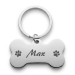 Gravierte Hundemarke in Knochenform Gravierte Hundemarke in Knochenform