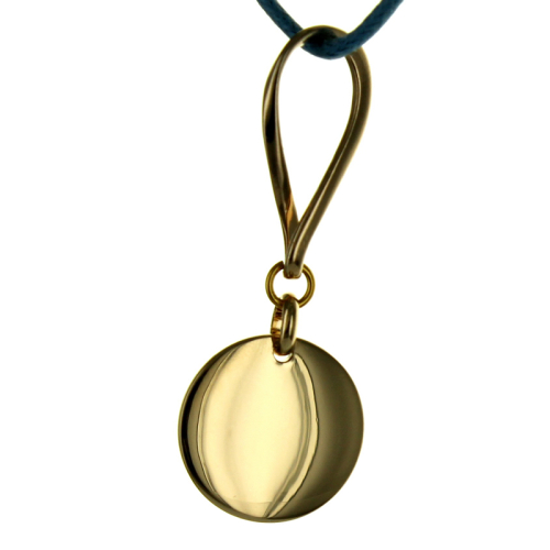 Pendentif goutte d'eau gravé plaqué or