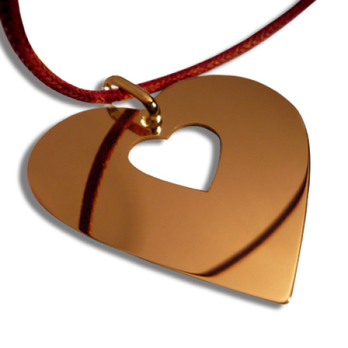 Halsband Herz vergoldet