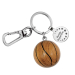Holz-Schlüsselanhänger in Form eines Basketballs mit Personalisierung 